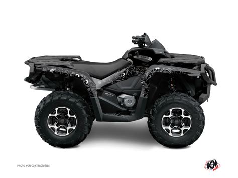 Can Am Outlander Atv Zombies Dark Graphic Kit Black Kutvek Kit