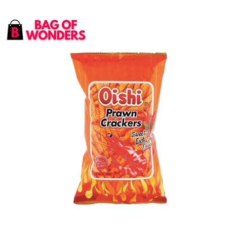 Oishi Prawn Crackers Sweet And Extra Hot Flavor Snack Bag Of Wonders