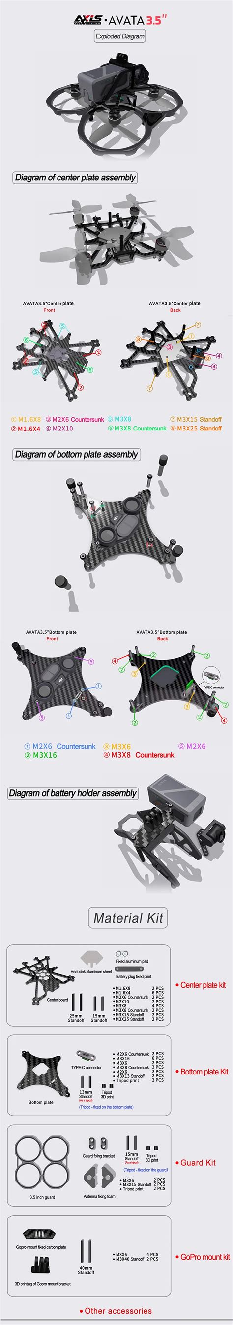 Axisflying Avata Upgrade Frame Kit