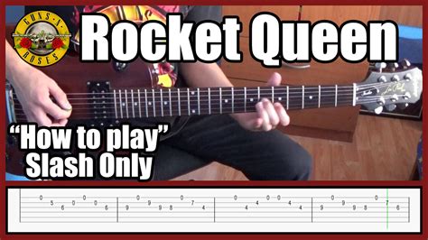 Guns N Roses Rocket Queen SLASH ONLY With Tabs Rhythm Guitar YouTube