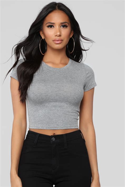 Robin Crop Top Heather Grey Gray Crop Top Outfit Crop Top Outfits