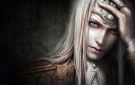 Vampire Fantasy Game Blonde Hair Man Blue Eyes Hd Wallpaper Peakpx