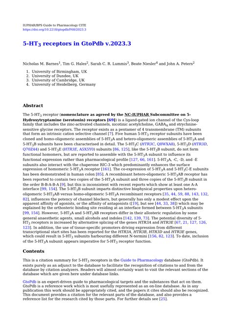 PDF 5 HT3 Receptors In GtoPdb V 2023 3