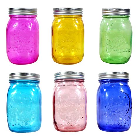 Plastic Colored Mason Jars