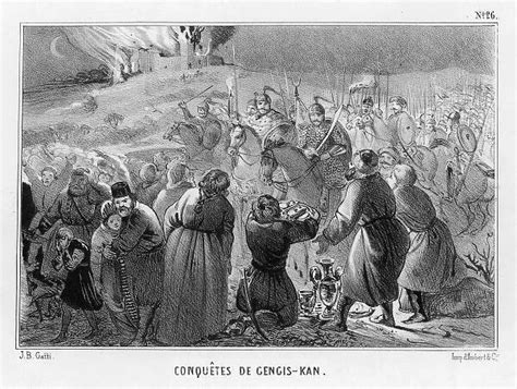 Genghis Khan Attacks (Print #584817) Framed. Framed Photos, Cards