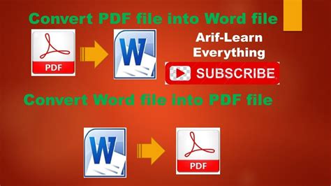 How To Convert Pdf File Into Word File And Word File Into Pdf File