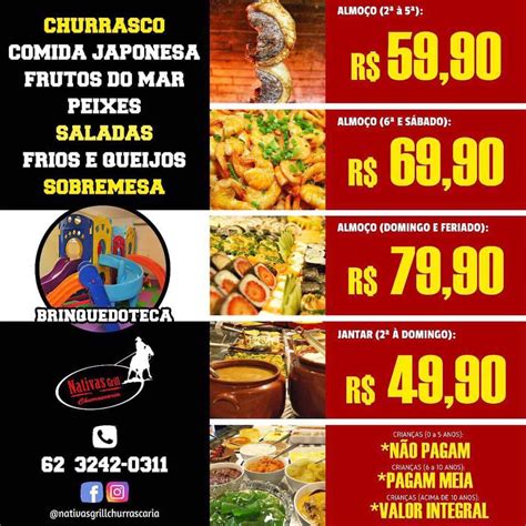 Menu em Churrascaria Nativas Grill Goiânia Restaurante Rodízio Goiânia