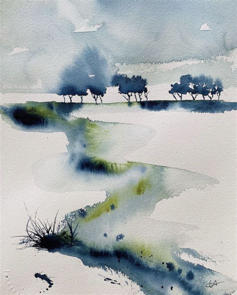 Pin By Dyshka On Watercolor Landscape Paintings Watercolor