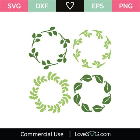 Floral Monogram Frames Svg Cut File