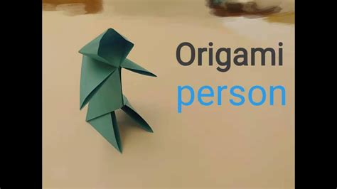 Easy Paper Origami Person Tutorial Youtube