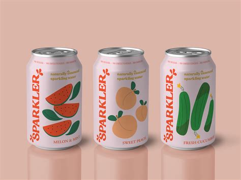 Sparkler Flavoured Sparkling Water | Logo & Packaging on Behance