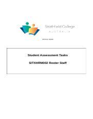 Sitxhrm Student Assessment Tasks Docx Doc Rto No