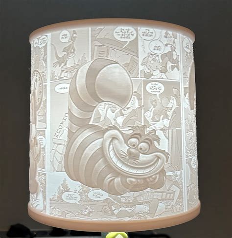 Stl File Alice Wonderland Disney Lithophanie Lampshade・3d Print Model