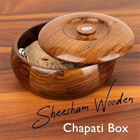 Wooden Chapati Box Round Hot Pot Casserole And Roti Dabba With Lid Elevate Your Kitchen