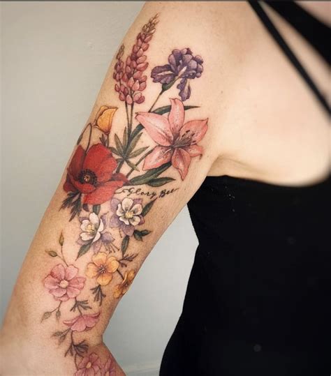 Floral Tattoo Sleeve for Feminine and Elegant Body Art