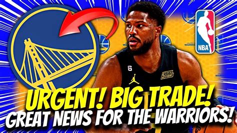 🚨 Urgent Left Now For This No One Expected Warriors Trade Golden State Warriors News Youtube