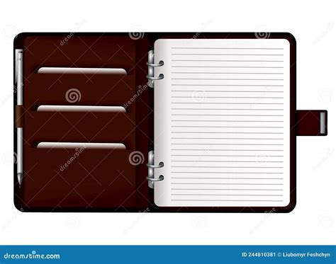 Leather Note Book Realistic Brown Notebook Mockup For Branding And