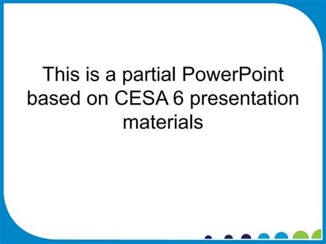 Cesa 6 Effectiveness Project Ppt Ppt