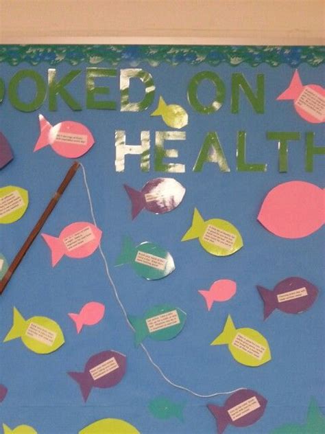 Hooked On Health Bulletin Board For School Nurse Fish Have Health