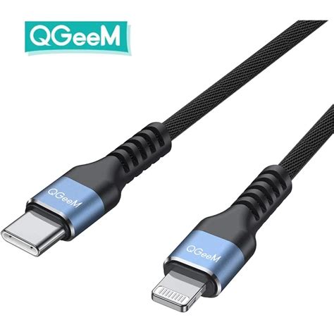 Usb C To Lightning Cable With C94 Qgeem Mfi Charger Cable Fast Charging