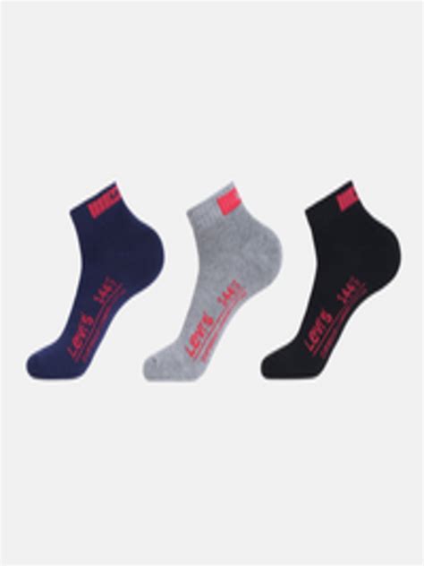 Buy Levis Men Pack Of 3 Patterned Ankle Length Socks Socks For Men