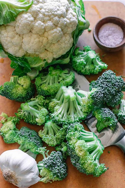 Roasted Cauliflower And Broccoli ⋆ 5 Ingredients 30 Minutes