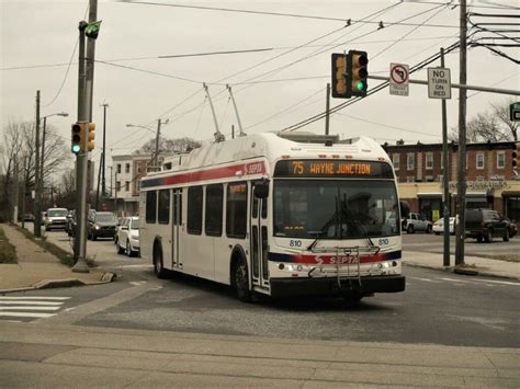 Septa New Flyer Trackless Trolley On Rt75 At Windrim And Germantown