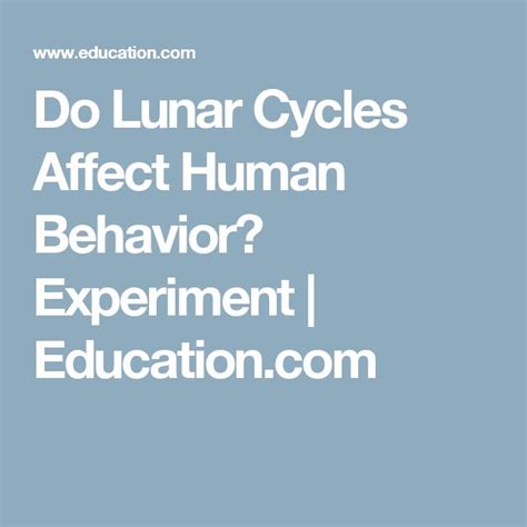 the words do lunar cycles effect human behavior? experiment education ...