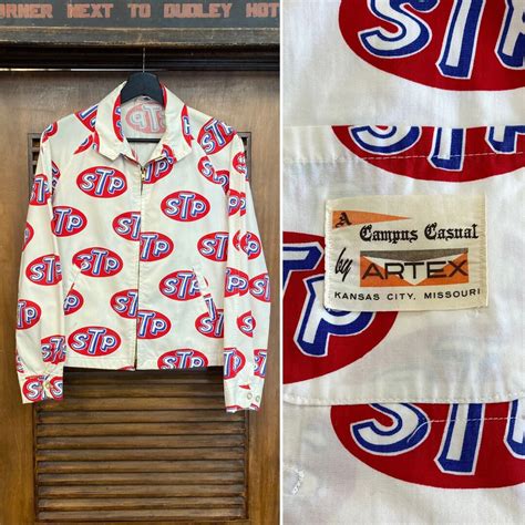 Vintage S Stp Hot Rod Drag Race Cotton Windbreaker Pop Art Car Club Jacket S Vintage
