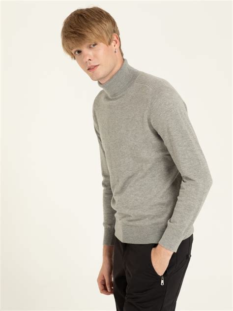 Men Turtle Neck Sweater Woolmix Wintertime