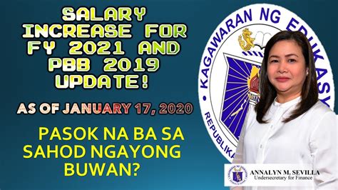 DepEd Salary Increase And PBB Update As Of January 17 2021 YouTube