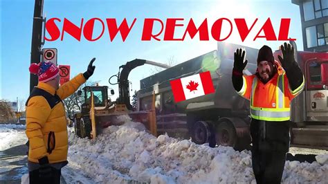 Snow REMOVAL DUMP in Montreal Quebec蒙特利尔除雪加拿大海哥 Hihai Montreal