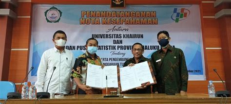 Unkhair Dan Bps Jalin Kerjasama Universitas Khairun