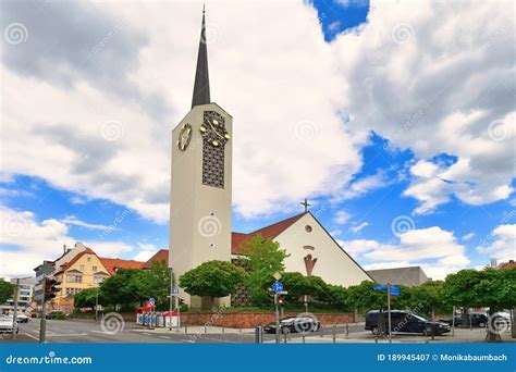 Aschaffenburg, Germany - Catholic Parish Church Called `St. Agatha` Editorial Photography ...