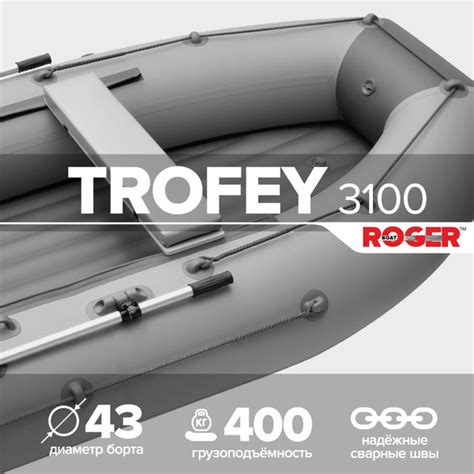 Лодка надувная ПВХ под мотор ROGER Trofey 3100, лодка роджер НДНД ...