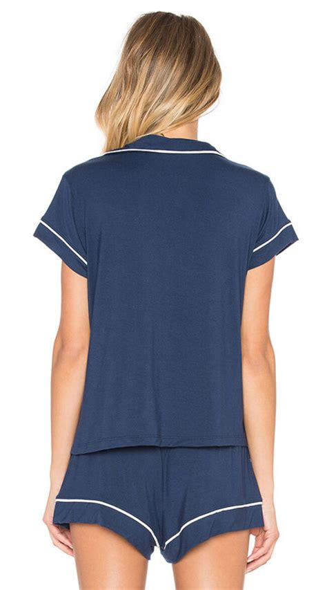 Gisele Navy Short Pj Set Eberjey Bedtime Flirt