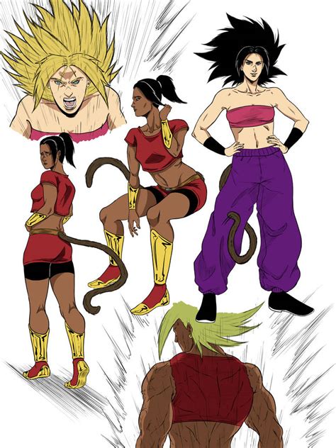 Caulifla and kale sketches by JHARTSdeviantart on DeviantArt