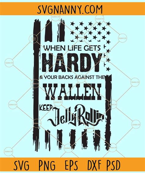 When Life Gets Hardy SVG, Country Music svg, Country Music fan svg ...