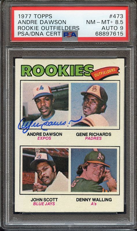 Lot Detail 1977 TOPPS 473 SIGNED ANDRE DAWSON PSA NM MT 8 5 PSA DNA