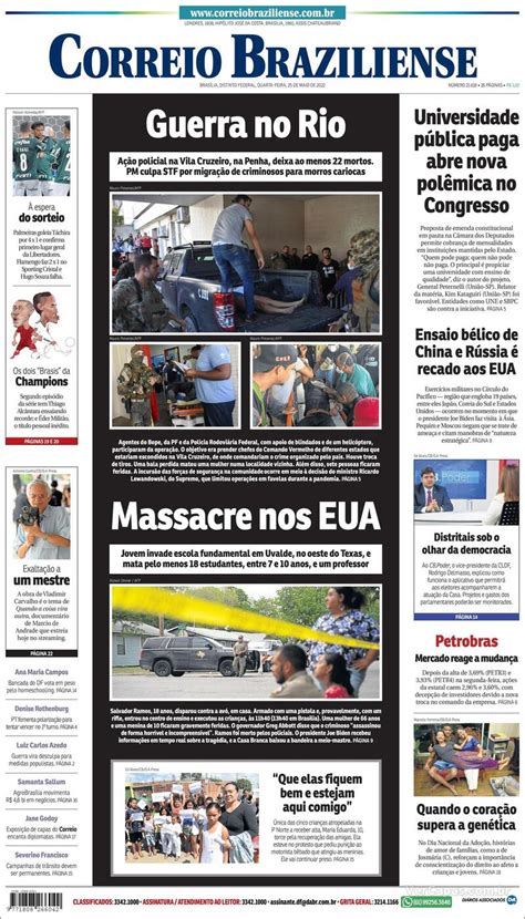 Capa Correio Braziliense Quinta De Janeiro De