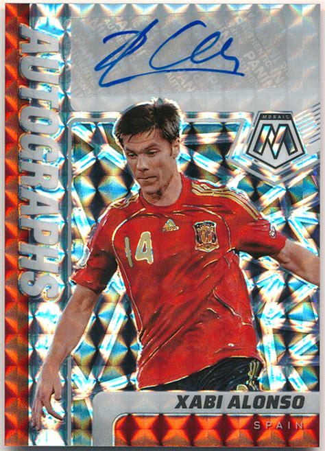 目立った傷や汚れなしXabi Alonso 2021 22 Panini Mosaic FIFA Prizm Signature Auto