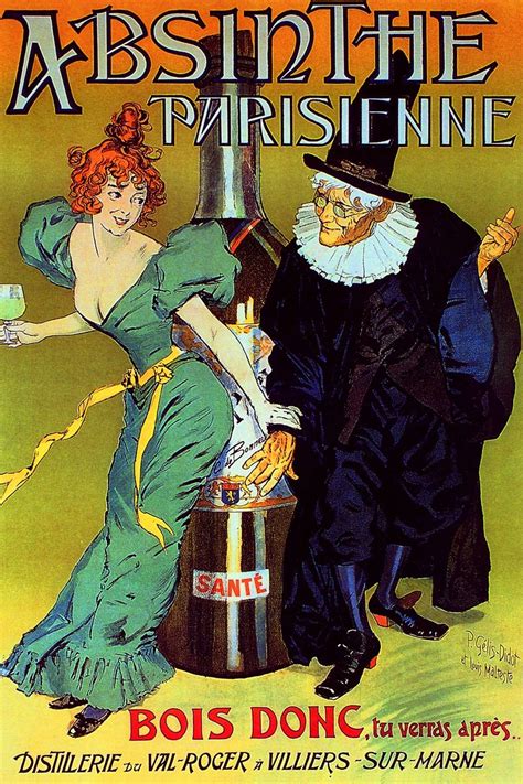 Absinthe Parisienne Wizard Green Fairy French Alcoholic Drink Vintage Poster – Poster | Canvas ...