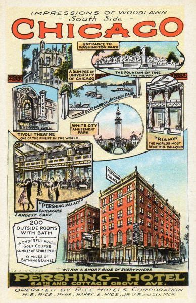 1923 Postcard Showing Highlights Of Woodlawn Chicago Peter Gumaer