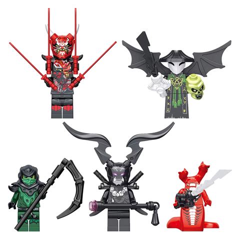 ZESTAW FIGURKI NINJAGO 5 SZTUK KLOCKI AKCESORIA 15553758415 Sklepy