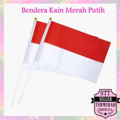 Jual Stt Bendera Kain Merah Putih Kecil Indonesia Pawai Agustusan