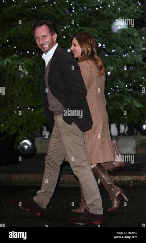 Geri Horner Geri Halliwell Et Son Mari Christian Horner Banque De