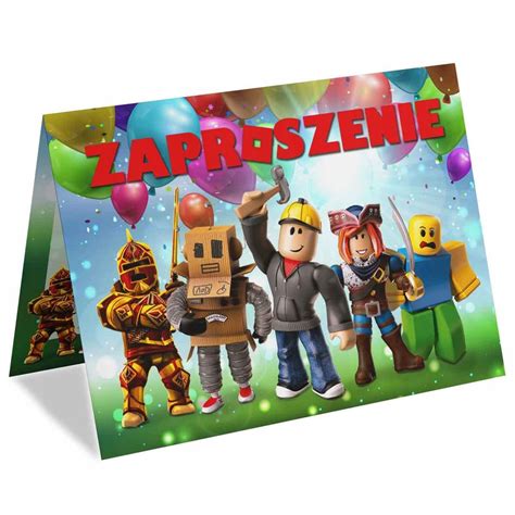 Zaproszenia Na Urodziny Dla Dzieci Roblox A6wz72 ERLI Pl