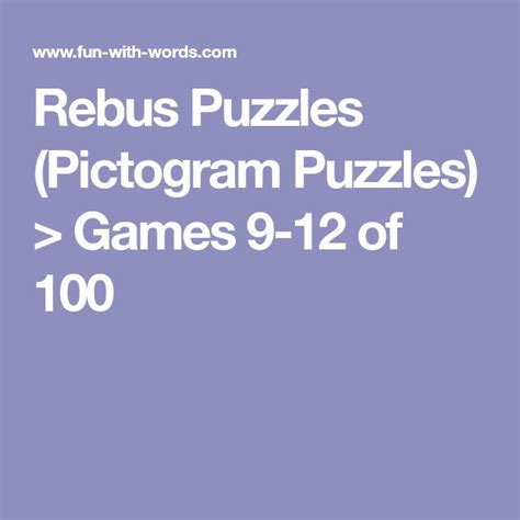 rebus puzzles pictogram puzzles explained