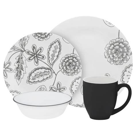 Corelle Studio 16 Piece Reminisce Dinnerware Set 1125445 The Home Depot