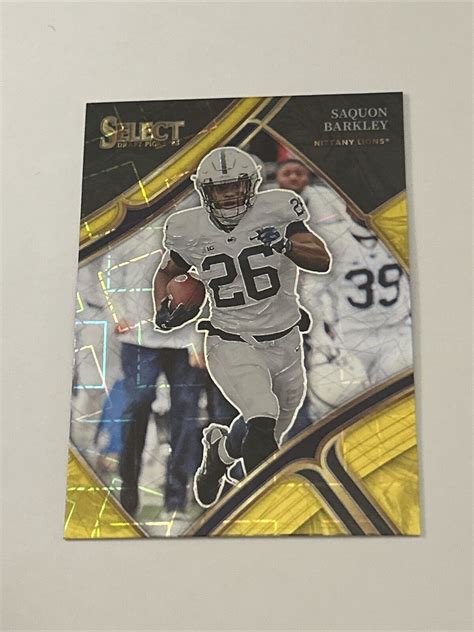 Panini Select Draft Picks Football Saquon Barkley Gold Lazer